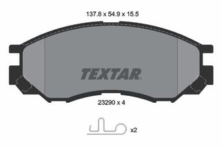 Σετ τακάκια, δισκόφρενα TEXTAR 2329002