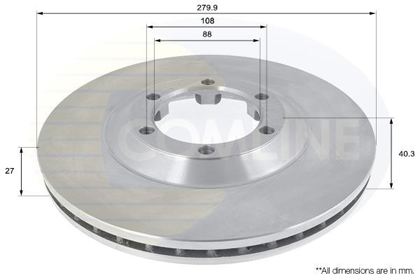 Δισκόπλακα Comline COMLINE ADC0709V