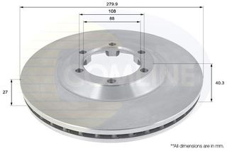Δισκόπλακα Comline COMLINE ADC0709V