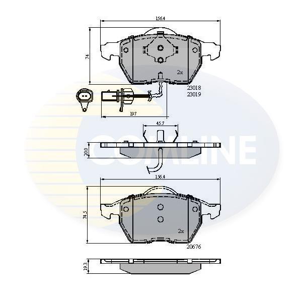 Σετ τακάκια, δισκόφρενα Comline COMLINE CBP11542