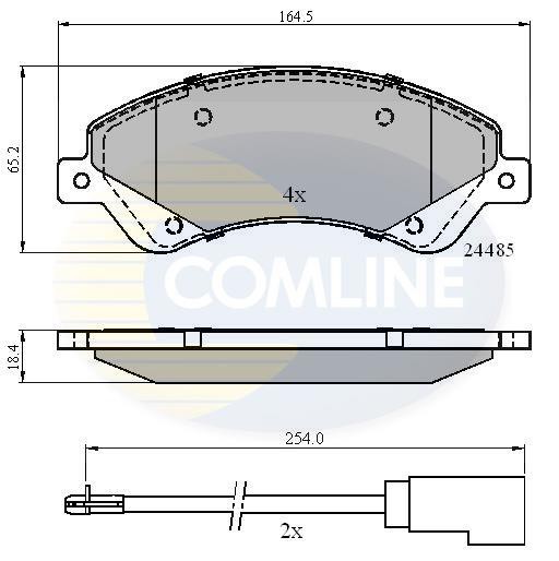 Σετ τακάκια, δισκόφρενα Comline COMLINE CBP21511