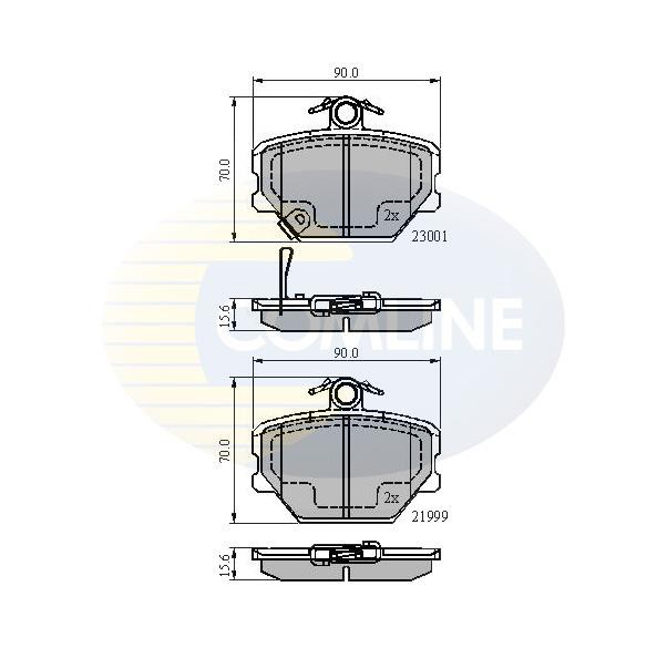 Σετ τακάκια, δισκόφρενα Comline COMLINE CBP31019