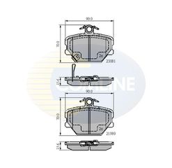 Σετ τακάκια, δισκόφρενα Comline COMLINE CBP31019