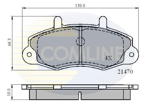 Σετ τακάκια, δισκόφρενα Comline COMLINE CBP0132