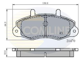 Σετ τακάκια, δισκόφρενα Comline COMLINE CBP0132