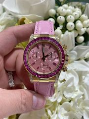 Rolex Daytona Barbie Moissanite 4131 Chronograph Swiss Superclone HighQuality 1:1 Best Factory