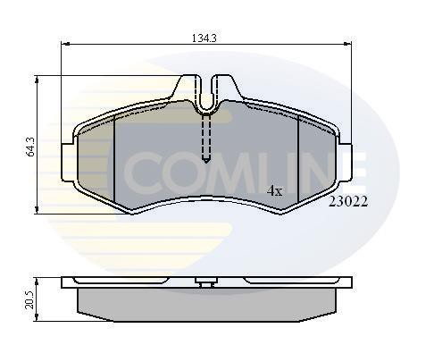 Σετ τακάκια, δισκόφρενα Comline COMLINE CBP0480