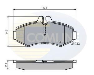 Σετ τακάκια, δισκόφρενα Comline COMLINE CBP0480
