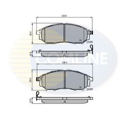 Σετ τακάκια, δισκόφρενα Comline COMLINE CBP31524