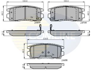 Σετ τακάκια, δισκόφρενα Comline COMLINE CBP31580