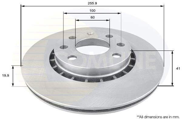 Δισκόπλακα Comline COMLINE ADC1102V