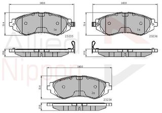 Σετ τακάκια, δισκόφρενα ANL Braking COMLINE ADB3435