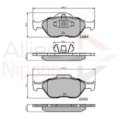 Σετ τακάκια, δισκόφρενα ANL Braking COMLINE ADB0891
