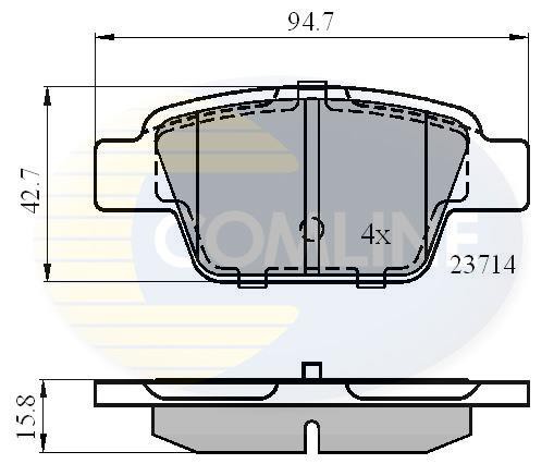 Σετ τακάκια, δισκόφρενα Comline COMLINE CBP01039