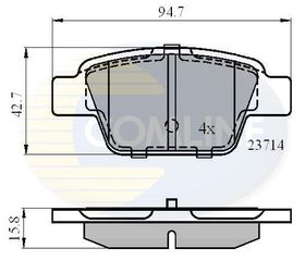 Σετ τακάκια, δισκόφρενα Comline COMLINE CBP01039