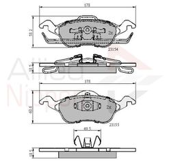 Σετ τακάκια, δισκόφρενα ANL Braking COMLINE ADB0490