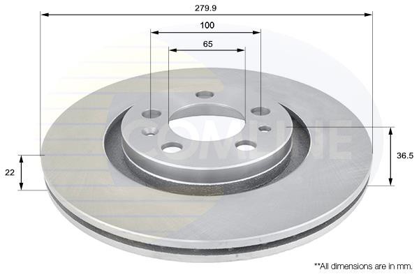 Δισκόπλακα Comline COMLINE ADC1408V