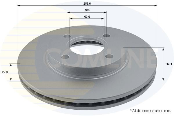 Δισκόπλακα Comline COMLINE ADC1206V