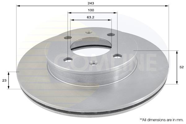 Δισκόπλακα Comline COMLINE ADC1032V