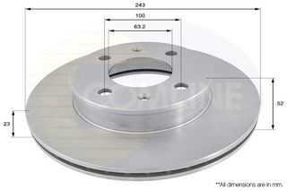 Δισκόπλακα Comline COMLINE ADC1032V
