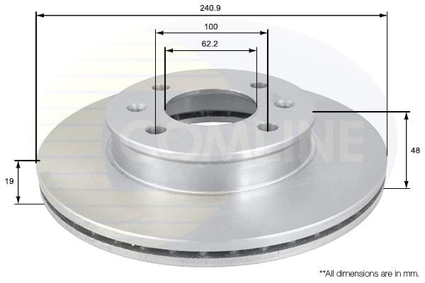 Δισκόπλακα Comline COMLINE ADC1039V