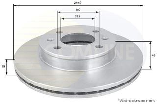 Δισκόπλακα Comline COMLINE ADC1039V