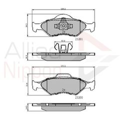Σετ τακάκια, δισκόφρενα ANL Braking COMLINE ADB0899