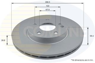 Δισκόπλακα Comline COMLINE ADC1627V