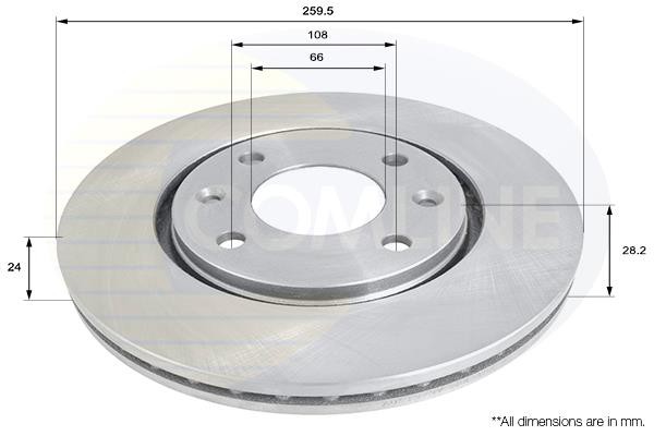 Δισκόπλακα Comline COMLINE ADC1523V