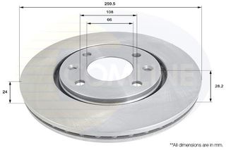 Δισκόπλακα Comline COMLINE ADC1523V