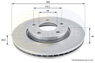 Δισκόπλακα Comline COMLINE ADC1041V