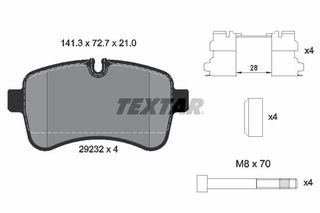 Σετ τακάκια, δισκόφρενα Q+ TEXTAR 2923201