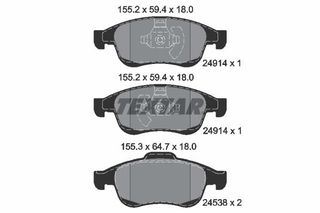 Σετ τακάκια, δισκόφρενα Q+ TEXTAR 2491401