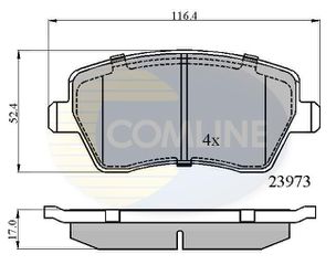Σετ τακάκια, δισκόφρενα Comline COMLINE CBP0984