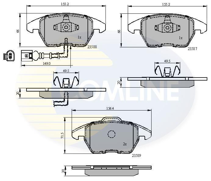 Σετ τακάκια, δισκόφρενα Comline COMLINE CBP11224
