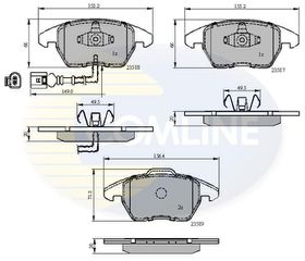 Σετ τακάκια, δισκόφρενα Comline COMLINE CBP11224
