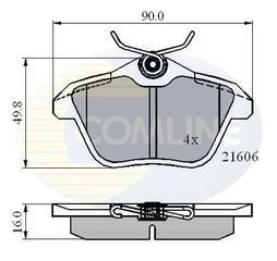 Σετ τακάκια, δισκόφρενα Comline COMLINE CBP01095