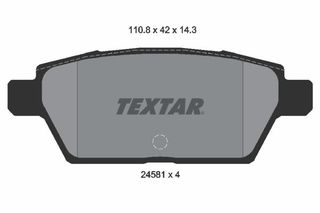 Σετ τακάκια, δισκόφρενα TEXTAR 2458102