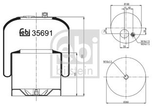 Φούσκα, πνευματική ανάρτηση FEBI BILSTEIN 35691