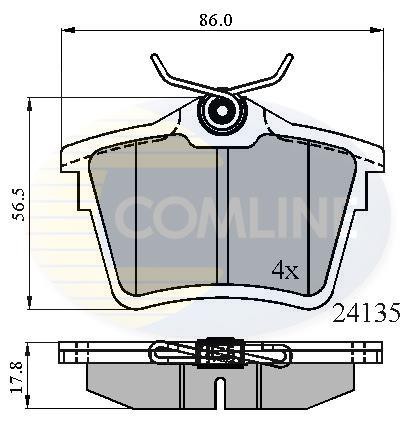 Σετ τακάκια, δισκόφρενα Comline COMLINE CBP01252