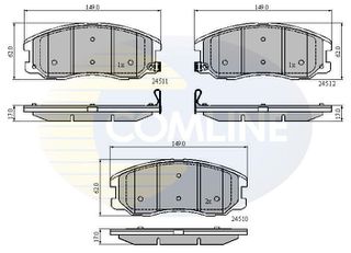Σετ τακάκια, δισκόφρενα Comline COMLINE CBP31582