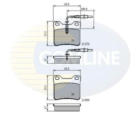 Σετ τακάκια, δισκόφρενα Comline COMLINE CBP1455