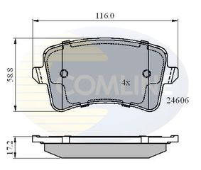 Σετ τακάκια, δισκόφρενα Comline COMLINE CBP01709