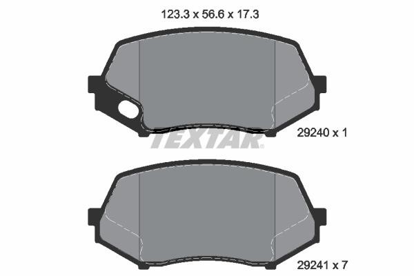 Σετ τακάκια, δισκόφρενα Q+ TEXTAR 2924001