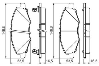 Σετ τακάκια, δισκόφρενα BOSCH 0986494326
