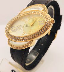 Vintage SYMBOL ΓΥΝΑΙΚΕΙΟ ΕΠΙΧΡΥΣΩΜΕΝΟ ΡΟΛΟΙ Quartz ΜΕ ΖΙΡΓΚΟΝ Α90316 ΤΙΜΗ