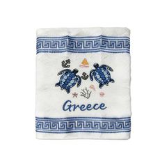 Πετσέτα ποτηρόπανο Souvenir με κέντημα - Σετ 12pcs - Greece - 416433