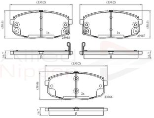 Σετ τακάκια, δισκόφρενα ANL Braking COMLINE ADB31798
