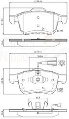Σετ τακάκια, δισκόφρενα ANL Braking COMLINE ADB12032