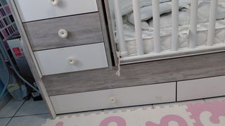 Πολυμορφικό κρεβάτι Lorelli® Maxi Plus White/Artwood-thumb-1